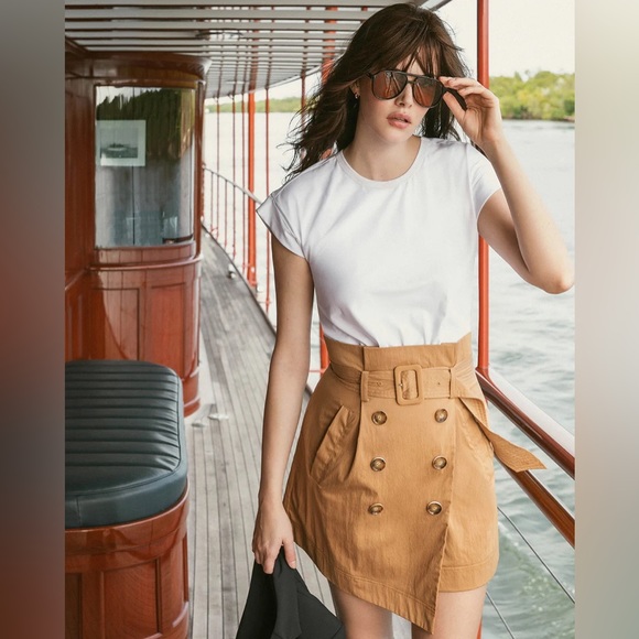 Veronica Beard White and Tan Mini Dress - Picture 6 of 14